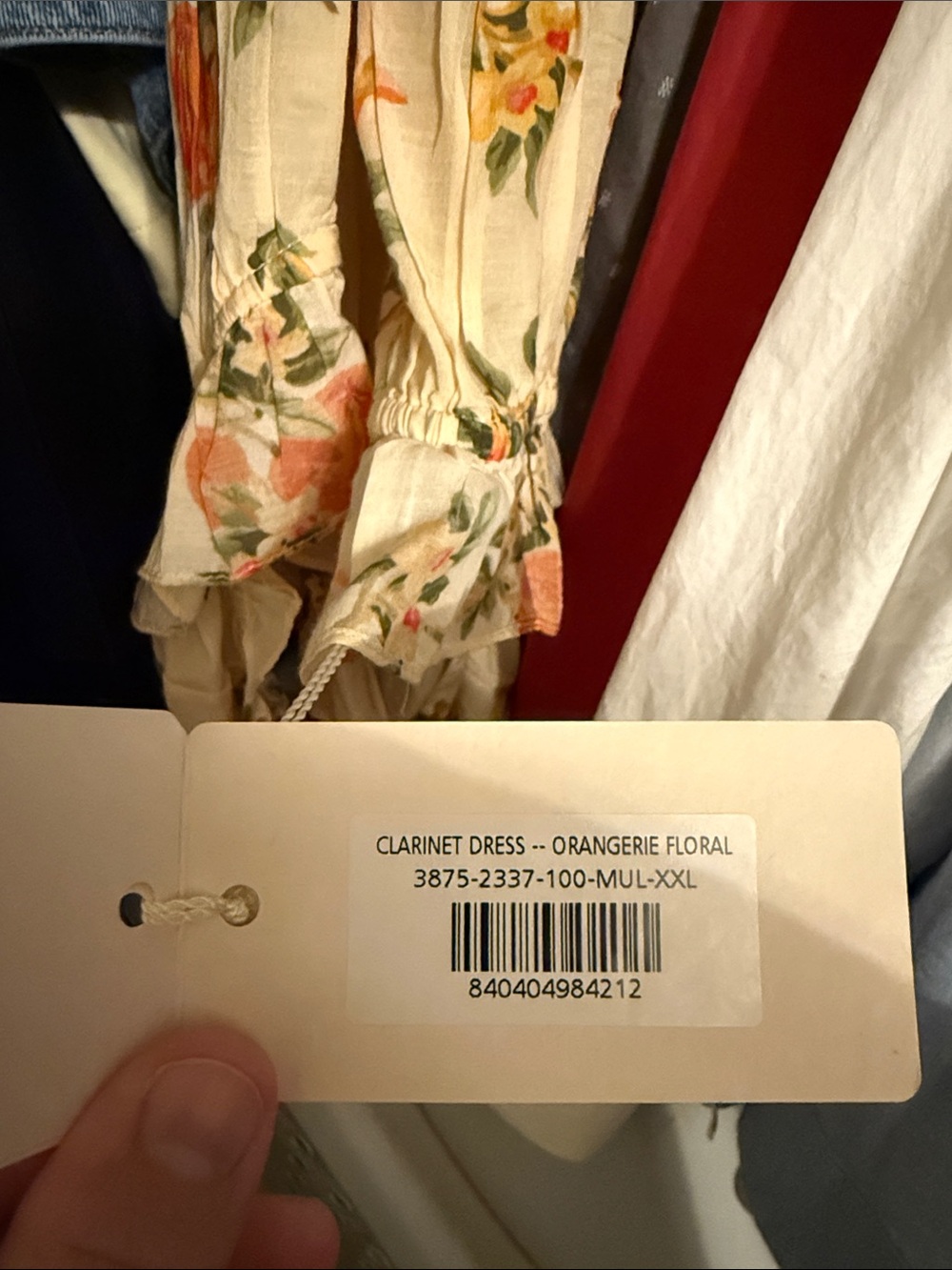 Doen Women's Metallic Orangerie Floral Print Clarinet Dress NWT XXL - Picture 2 of 6